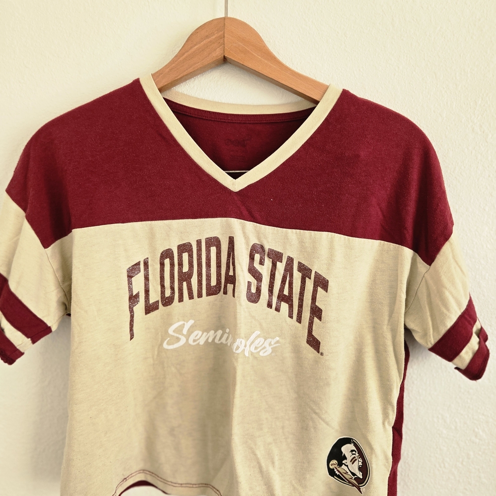 Florida State Women's Short Sleeve Tee - Red and Cream